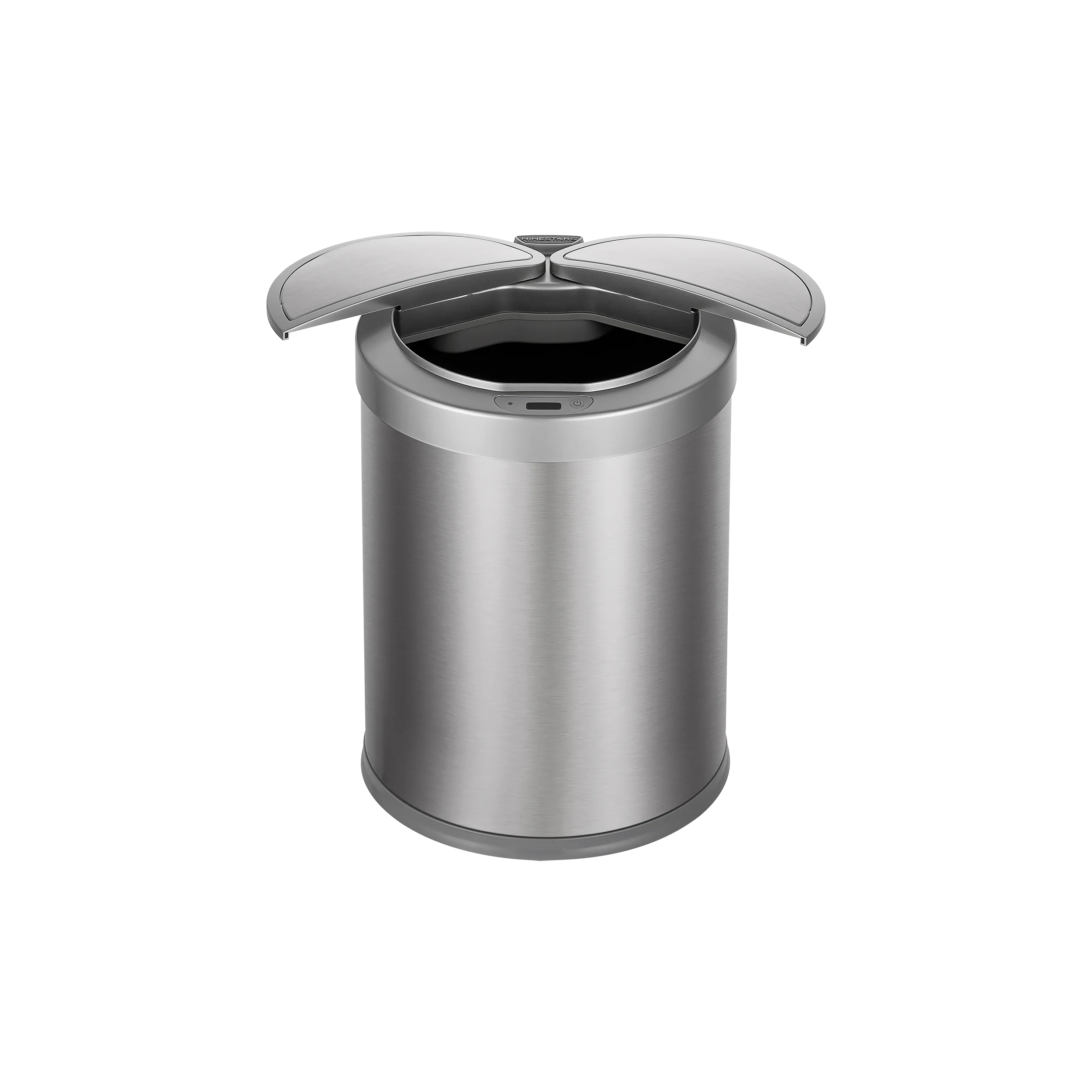 Stainless steel trash can with lid japanese popular trash can butterfly opening lid sensor trash can