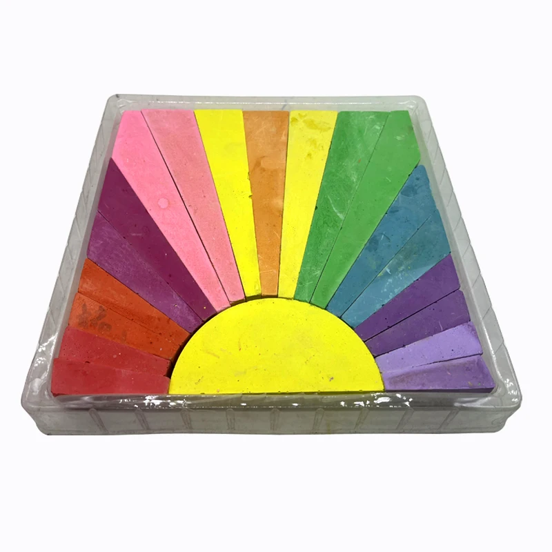 Sidewalk Washable Rainbow shape piece Chalk Set For Kids
