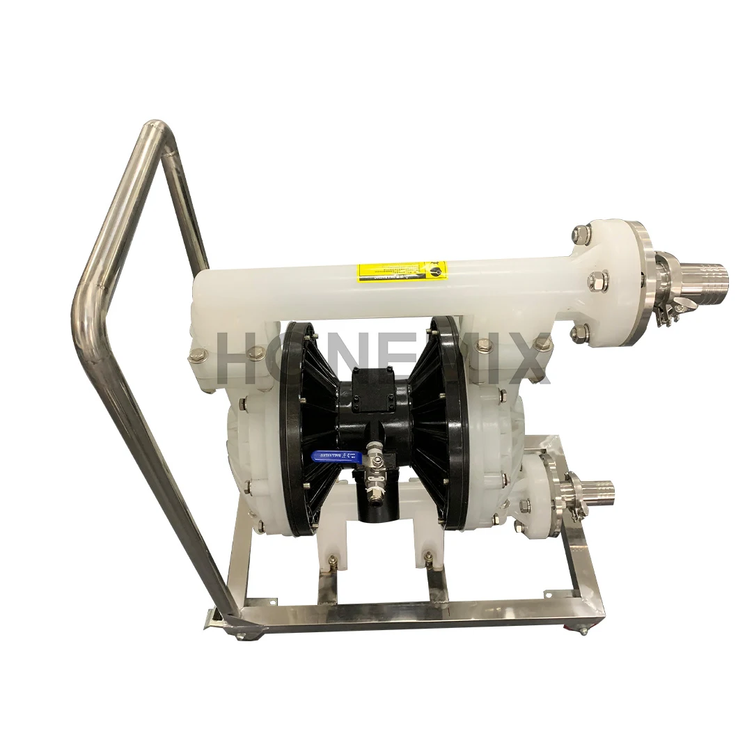 Hone Cosmetic Pneumatic Small Sanitary PVC High Viscosity Diaphragm Pumps