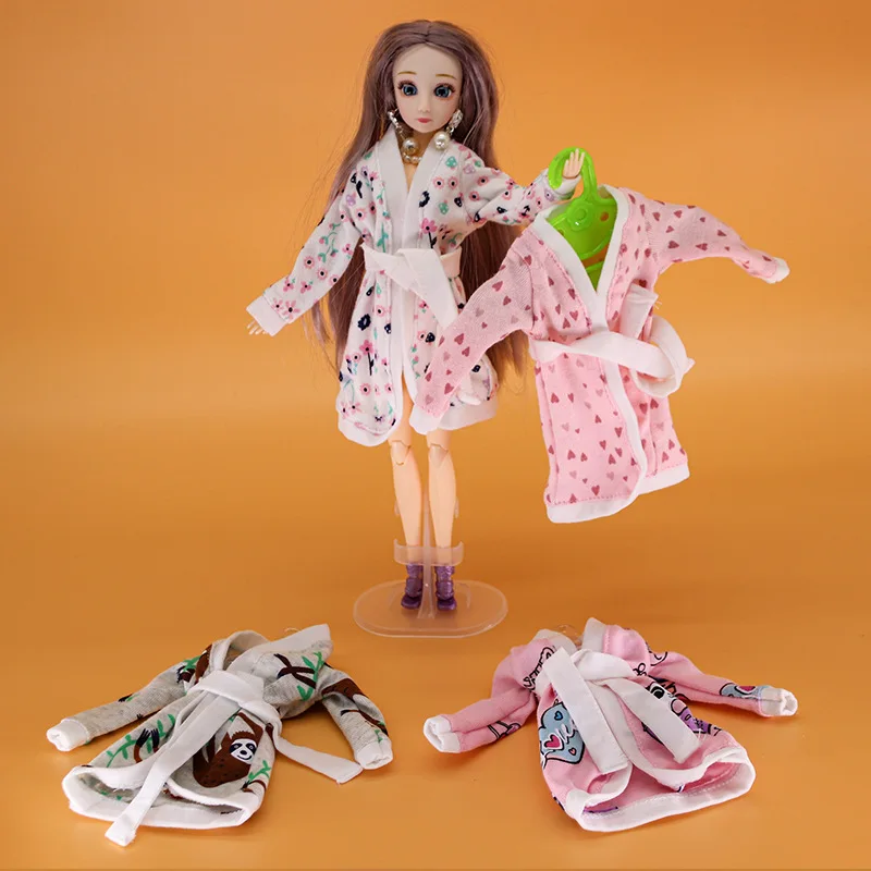 Pajamas lingerie doll toy dress thick cotton robe pajamas dress fashion doll accessories