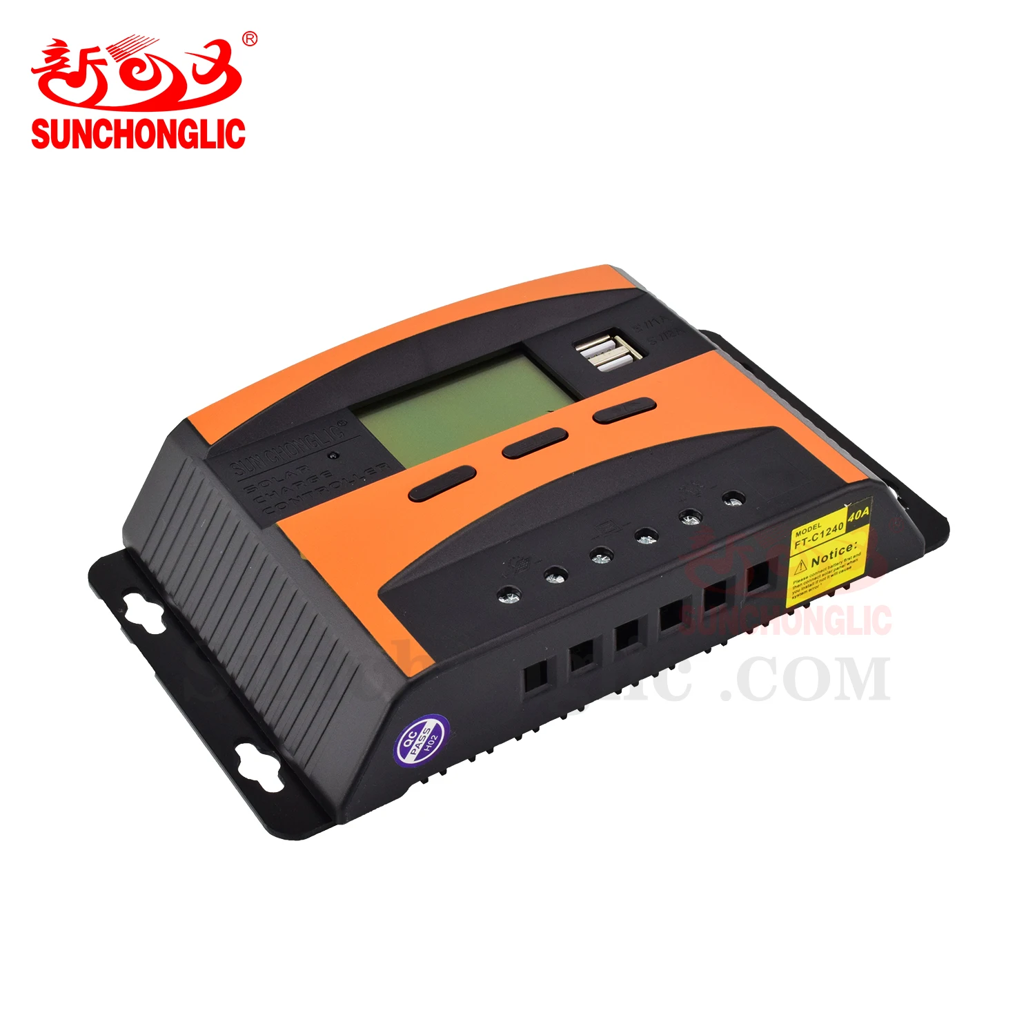 Sunchonglic 12V 24V 40a solar charge regulator charge controller manual pwm solar charger controller