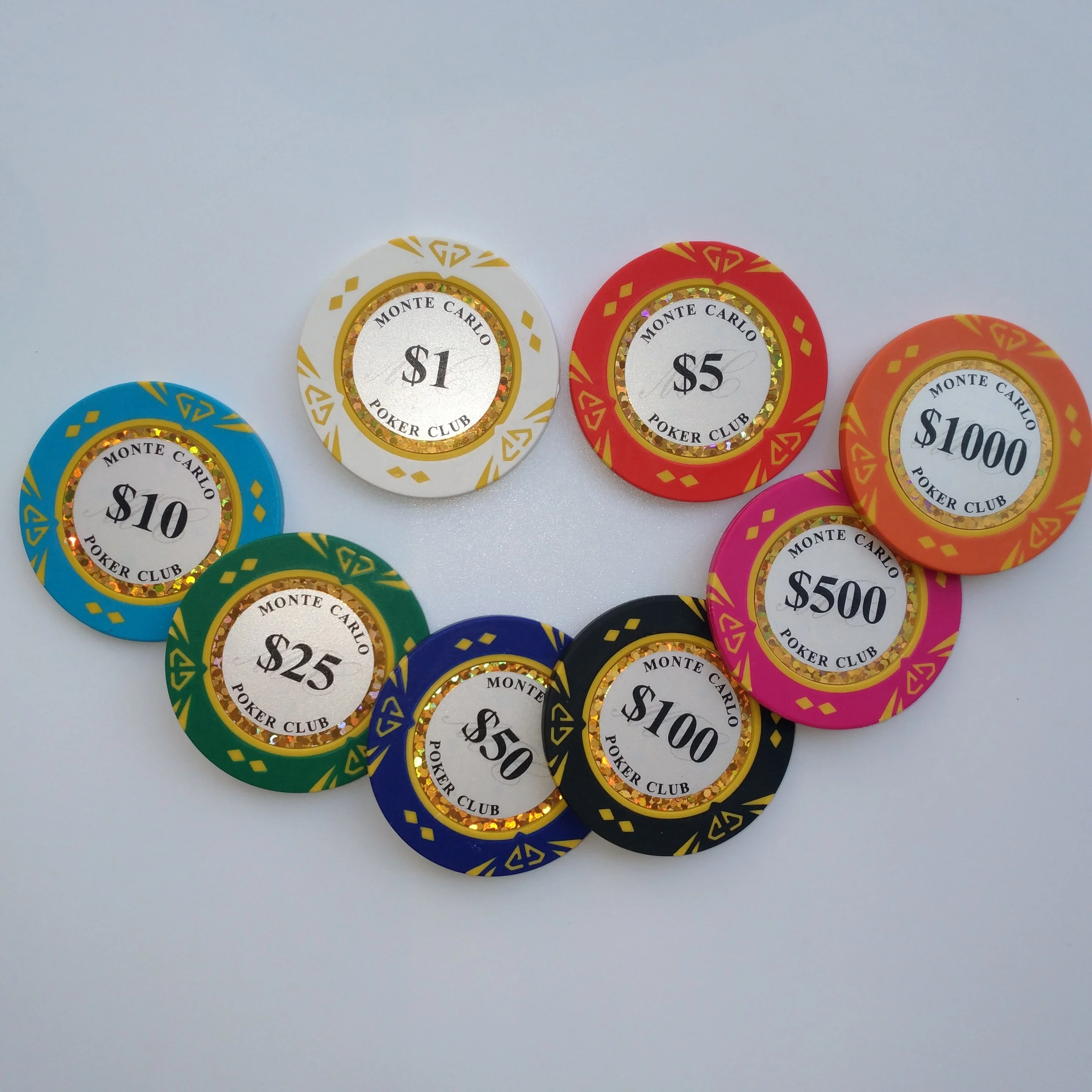 500pcs14g набор покерных чипов в кожаном чехле/покерный для