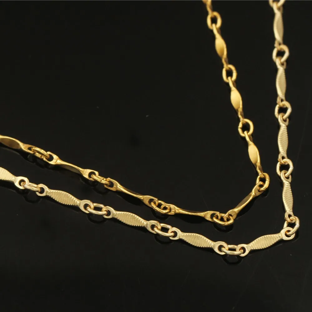 GP1.8mm Patterned Dapped Bar Chain Bulk  14k gold filled for permanent jewelry chains wholesale Dapped Bar Necklace Chain