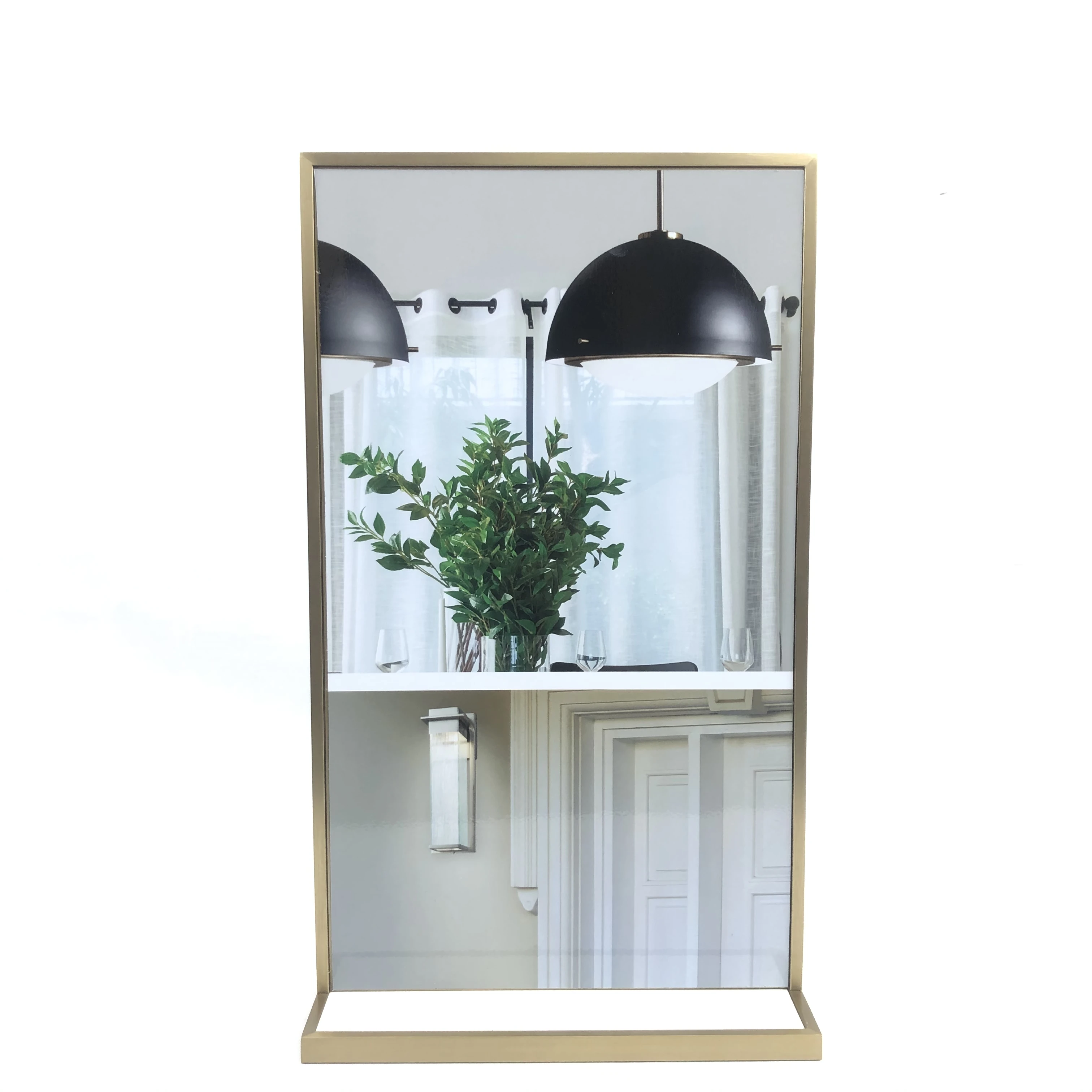 Custom double-sided magnetic metal poster display stand