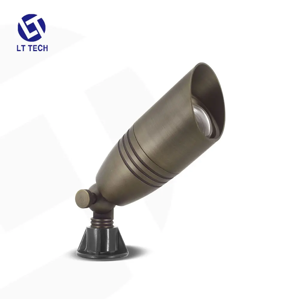 LT2505 Die-cast Brass 2-12w adjustable Integrated led bullet spotlight 12V ac/dc Bright Residential Antique Bronze