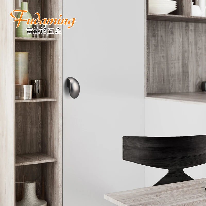 
FUDAMING modern simple new single hole small zinc alloy handle for wardrobe cabinet closet door 8006 