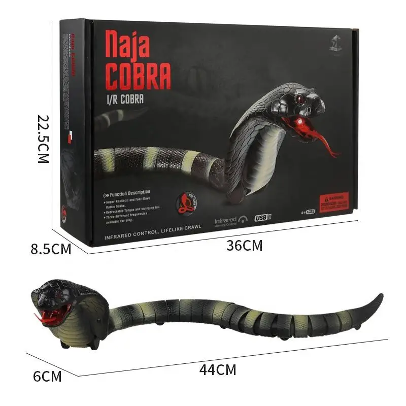 Factory Direct Sales Remote Control Snakes Simulation Snake Fidget Rc Animal Radio Controlled Toys