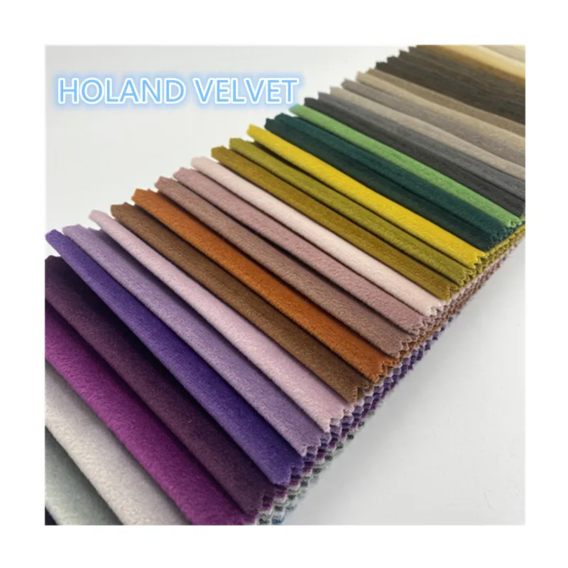 Hometextile средний вес 210 270 г/м2 100% поли плюшевая велюровая ткань для дивана супермягкая обивка плотная голландская бархатная
