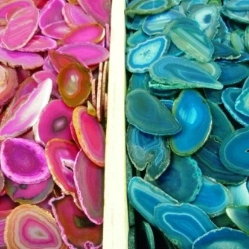 Wholesale Handmade Oval Natural Mineral AGATE Gems in PINK GREEN BROWN GORGEOUS Blue round Slide for Decorative Use Polished