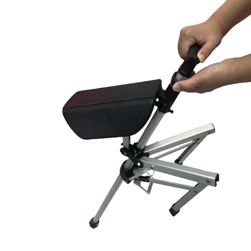 Factory Direct China Lightweight Folding Stick Walking Aid Crutch Chair