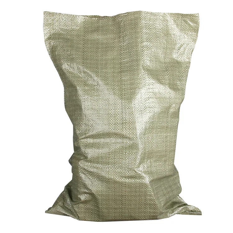 PP woven bag factory green PP Woven Bag Sack For agriculture  fertilizer sand  garbage 40kg 50kg 100kg Polypropylene Woven Bag