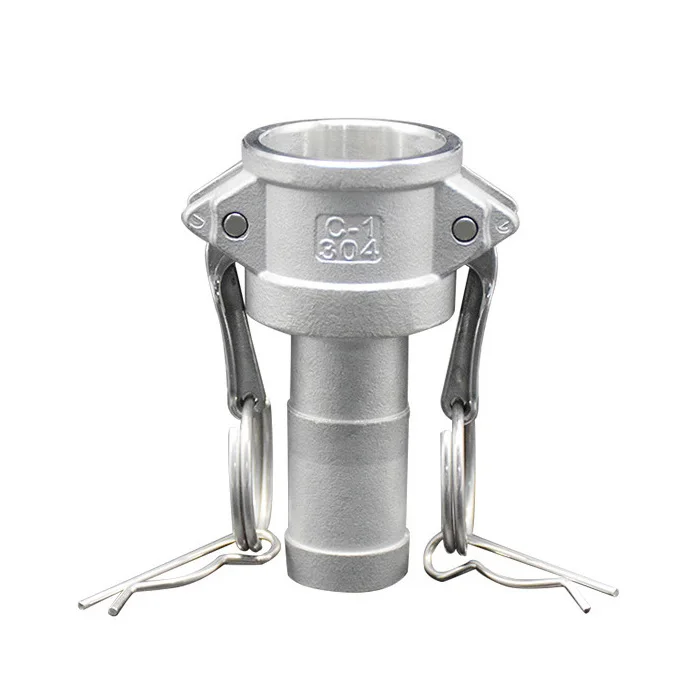 Sanitary aluminum  stainless steel camlock adapters Type C Cam And Groove Coupler X Hose Barb