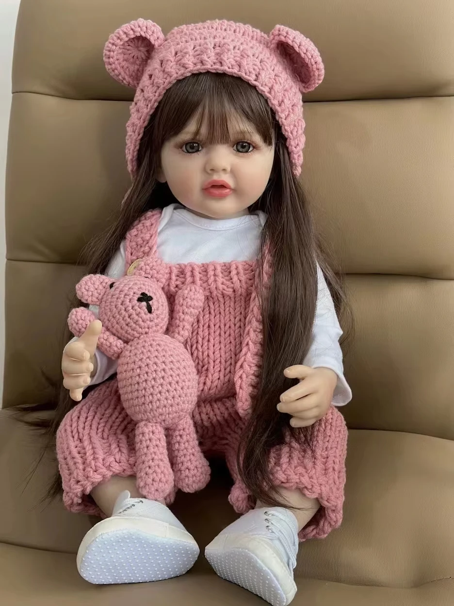Yeezwood Top Selling 55CM Silicone Reborn Baby Doll Toddler Gifts Set Reborn Doll With Plush Toys