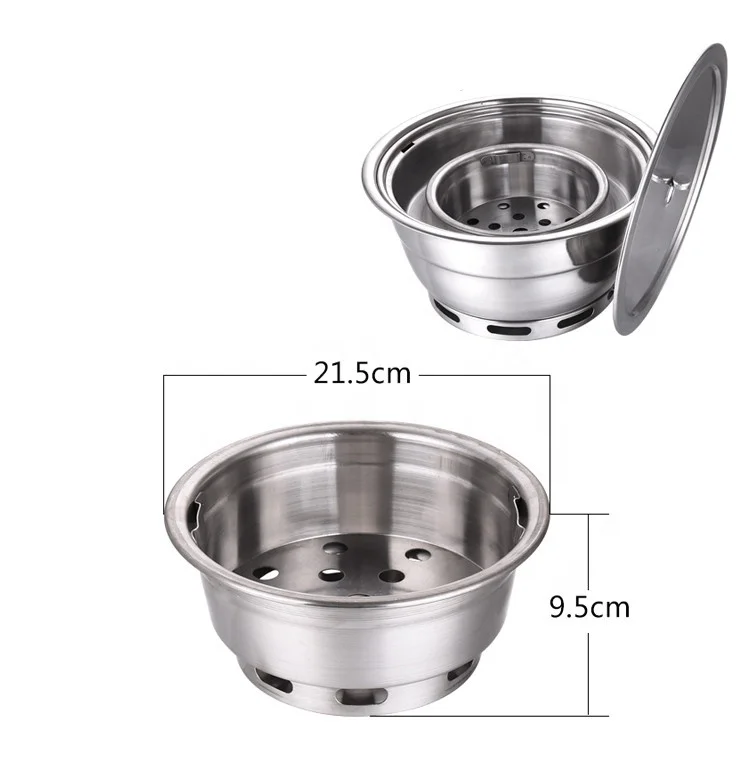 Commercial korean barbecue bbq accessories fire pit heat basin charcoal brazier with great price