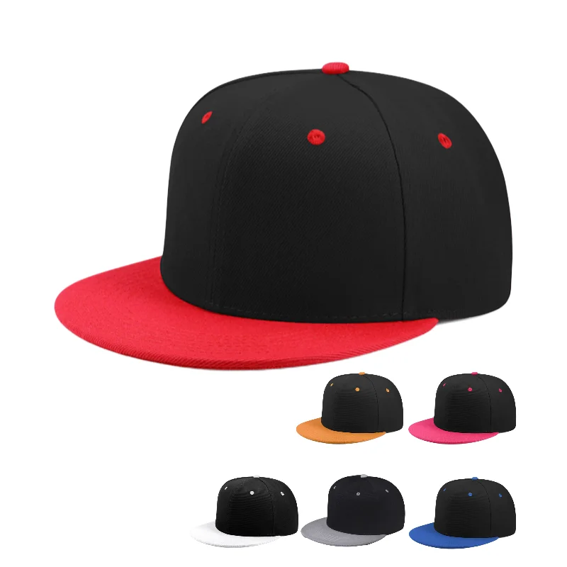 BESTELLA Brand Wholesale adjustable custom logo casual solid color flat brim color block multicolor sun protection baseball cap