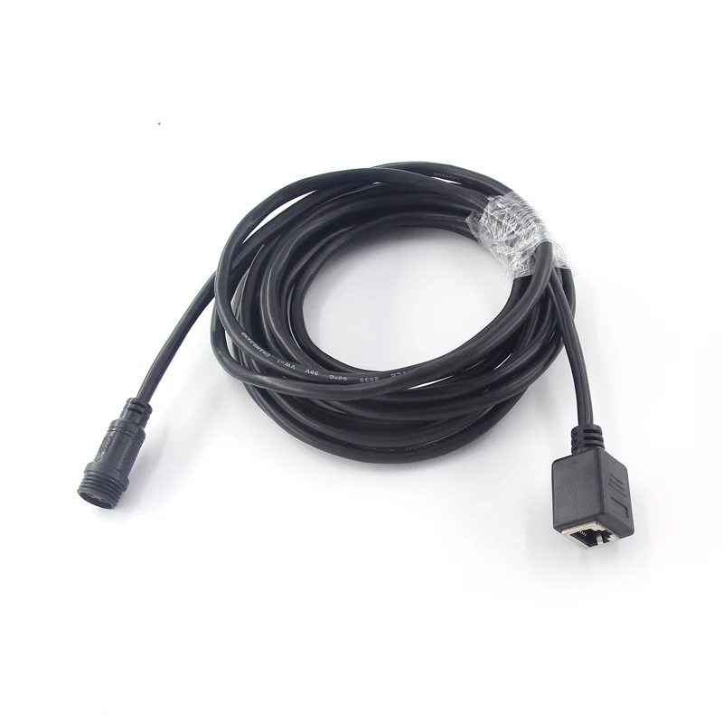 Customized 4pin IP65 M12 Waterproof Plug to Rj45 Female to Female Ethernet Network cable Waterproof Extension twisted pair Cable