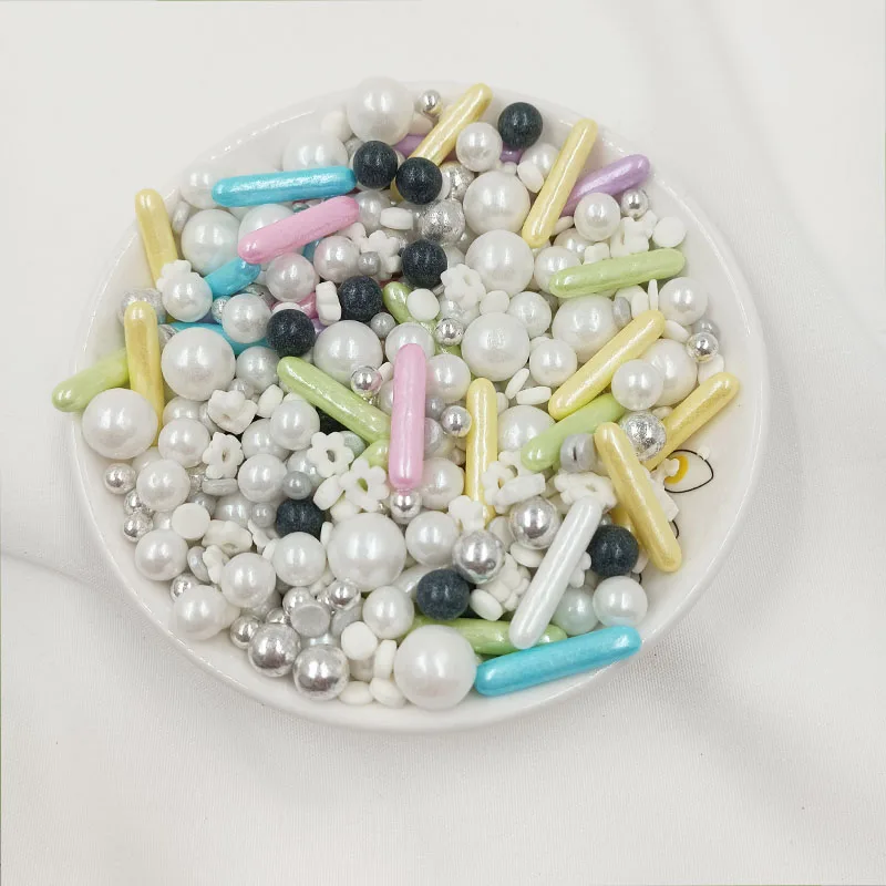 Sprinkles factory Mix Edible Sprinkles Cake Decoration pearly jimmies sugar beads Cake Sprinkles