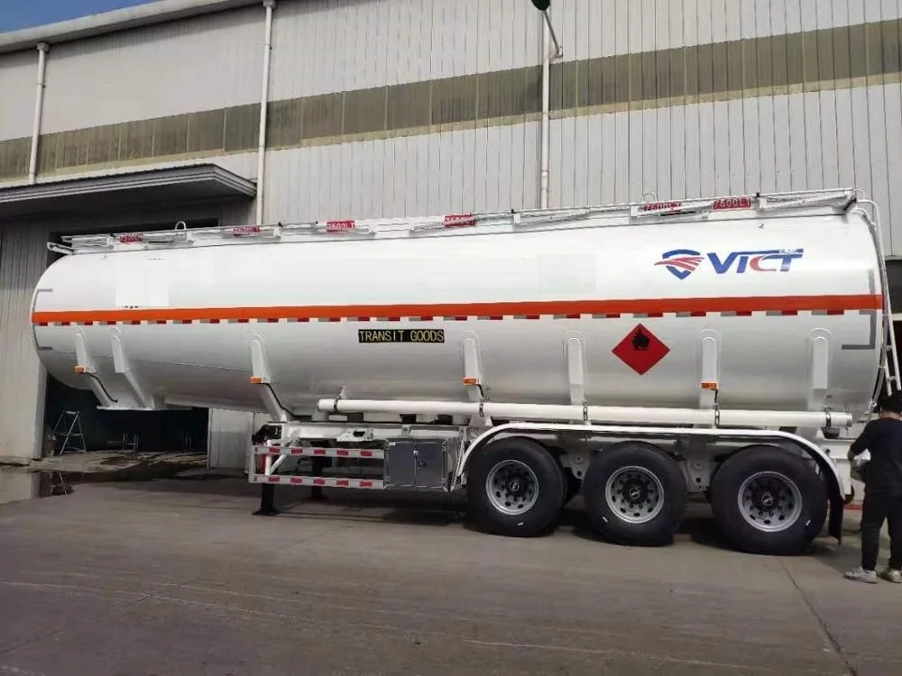 
CIMC brand 45m3/45000L 6 compartments aluminum fuel tanker oil tanker trailer 