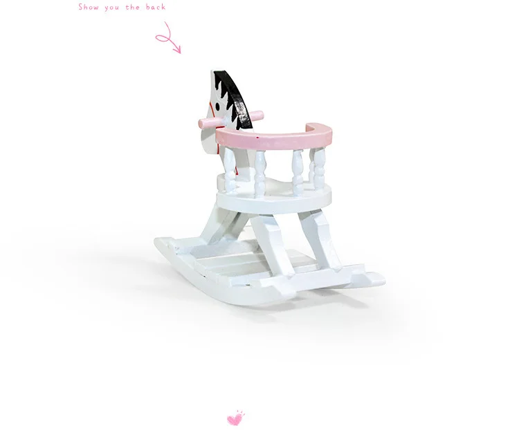 Factory Kids Play Role Miniature Decoration DIY Dollhouse Wooden Hobbyhorse Educational