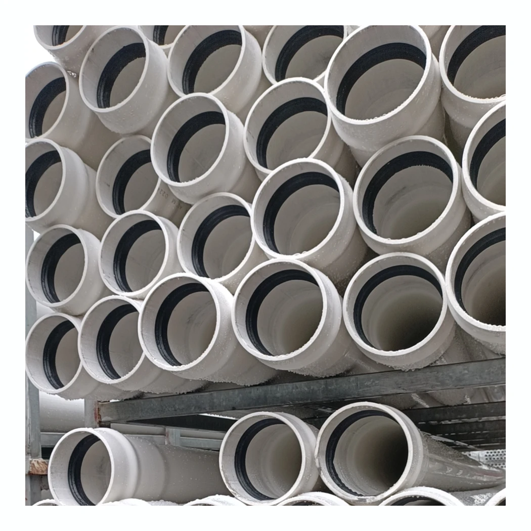 Factory Sale Rubber Ring Connection PVCU Sewage Tube Waste Water Drainage PVC pipe 75mm 90 110 160 200 250 315 400 mm