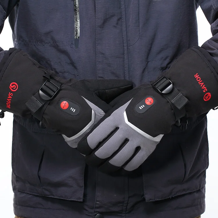 Зимние водонепроницаемые перчатки с электрическим подогревом для занятий спортом на открытом воздухе перезаряжаемые аккумуляторные катания лыжах сноуборде теплые домашнего использования