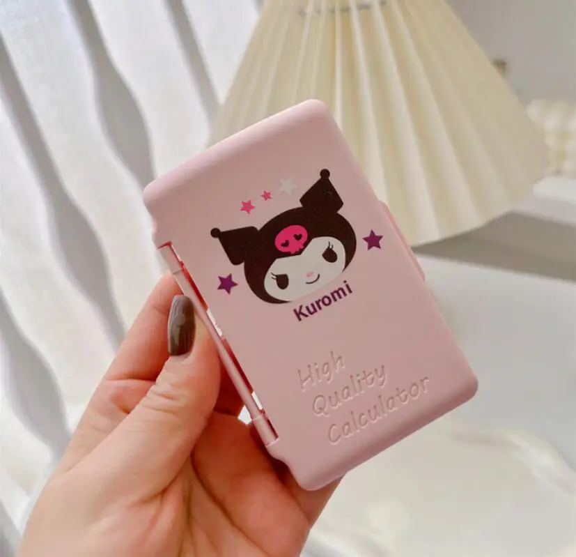 XUX Мини Портативный Kuromi Melody калькулятор ученик практикующий подсчет сложенный калькулятор для канцелярских принадлежностей школы или офиса