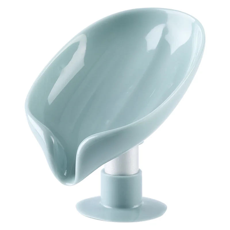 Bathroom Countertop  Leaf Soap Holder Bathroom Soap Dish Plastic Drain Box Hotel Soap Dish Holder
