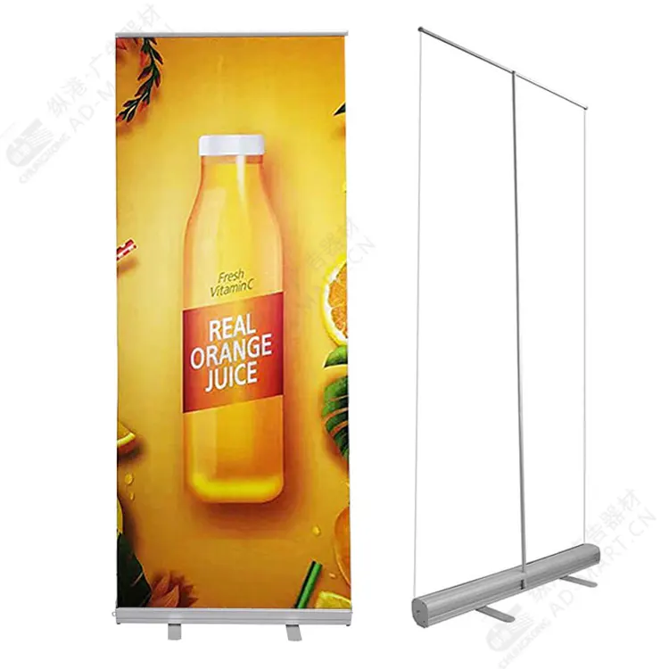Aluminum Roll Up Banner Economical Portable Retractable Pull Up Banner Advertising Printed Display Exhibition Show Sign Stand