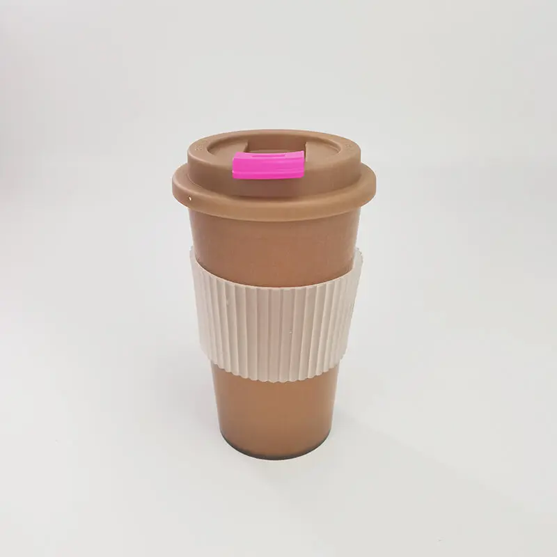 Wholesale hot sell biodegradable reusable eco-friendly bamboo fiber mug takeaway coffee cup