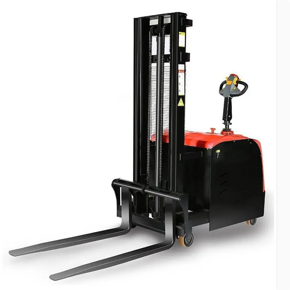 0.75T Small Forklift Electric Stacker Electric Forklift Hydraulic Handling Lift Pile High Car Without Leg Balance Weight Type