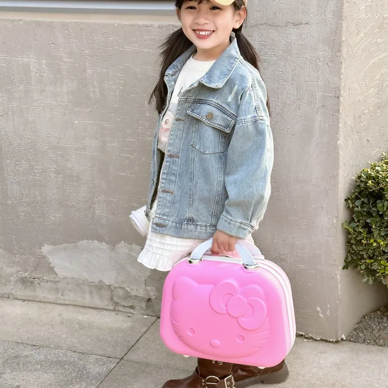 Botu hot sale kawaii kitty Mini Luggage anime cartoon cute kitty Cosmetic Case women gifts portable large capacity Suitcase bags