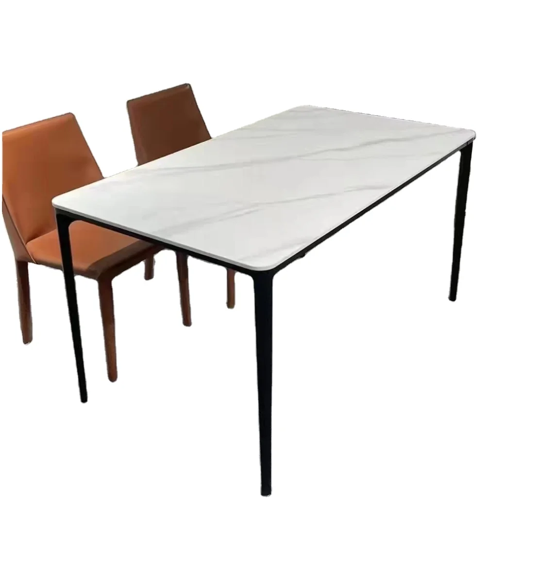 12 mm straight corner grey ceramic dining table