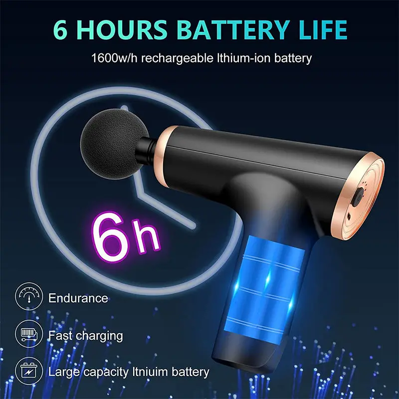Factory Price Mini Muscle Massage Gun Foldable Fascia Gun Noiseless Portable Massage Gun