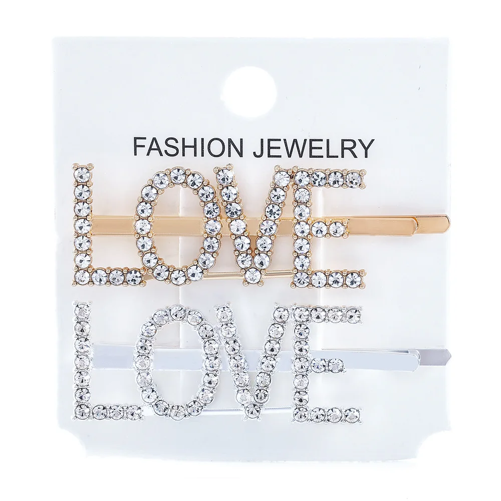 2020 Glitter rhinestone custom letter BRIDE hairgrips hair clip