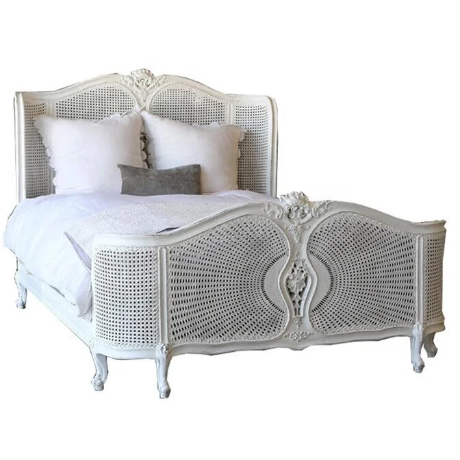 Высококачественная необычная антикварная мебель для спальни, набор новейшей яркости, фермерский деревянный Королевский ротанговый кровать, дизайн (1600123603411)