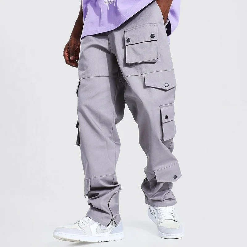 Dec Wholesale Custom Kargo Pants Hip hop Jogger Gym Sweatpants Customized Logo Elastic Waist Pockets Men Cargo Pants