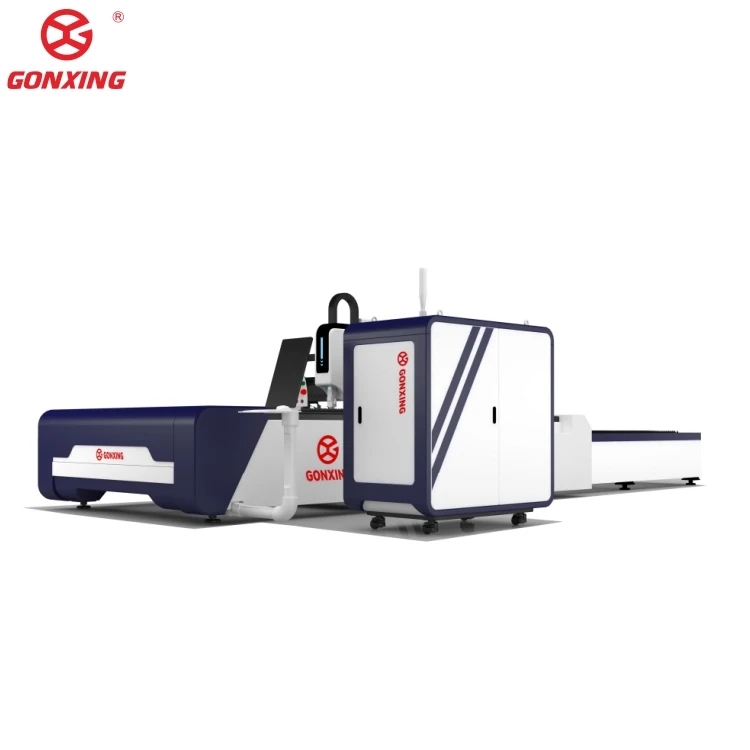 GXLASER высокое качество 2024 Raycus лазерный источник 1500 Вт 2000 3000 волоконно-лазерный станок для резки обменный стол