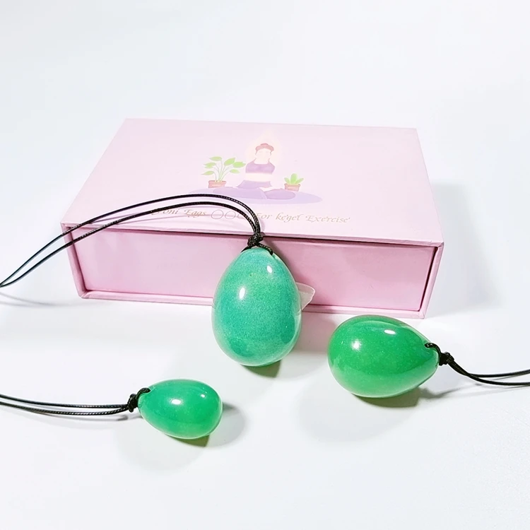 HZ Beautiful Natural Chakra Healing Yoga Exercise Eggs with String Massage Stones wholesale for fengshui