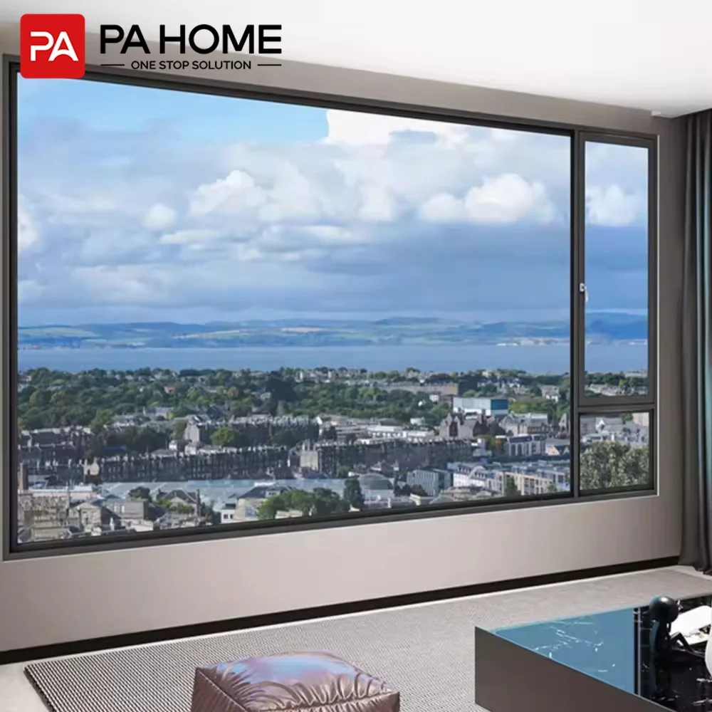 PA modern design aluminum window frames heat insulation casement window