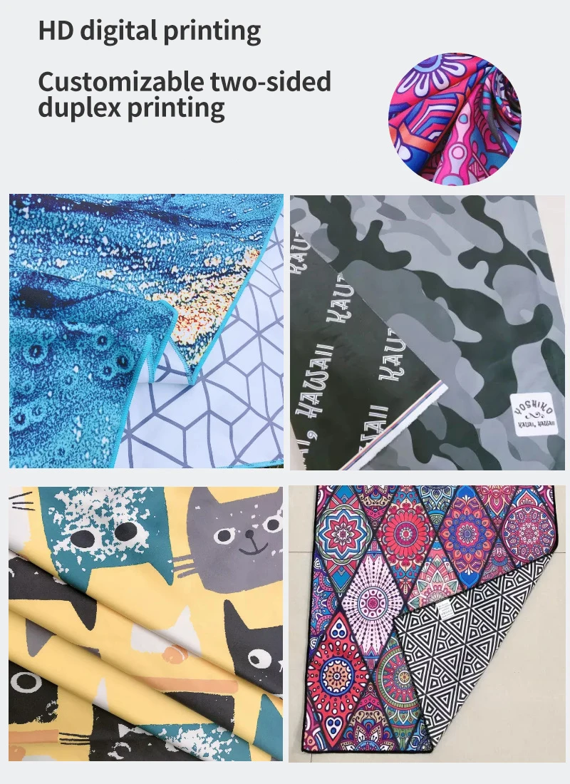 2022 No Sand Personalised Micro Fibre Beach Towel With Logo Custom Print