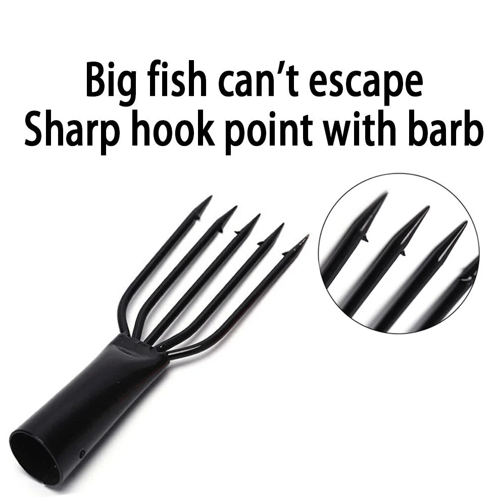Fishing Spear 3/4/5 Prong Spearhead Fork Harpoon Tip With Barbs Diving Spear Gun Head Fishing Tools