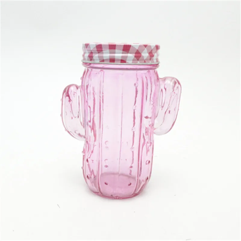 shanghai factory direct wide mouth cactus shaped mason jar mugs straw with mouth mason jar lids