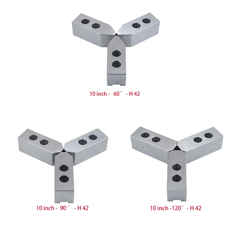 Standard 10 Inch Jaw Steel 3 Jaw Soft Jaw For Lathe Chuck Hydraulic Power Chuck