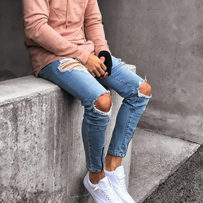 High Quality Loose Fit Black, Jeans pants Men Wholesale Custom Logo Embroidered Mens trousers/