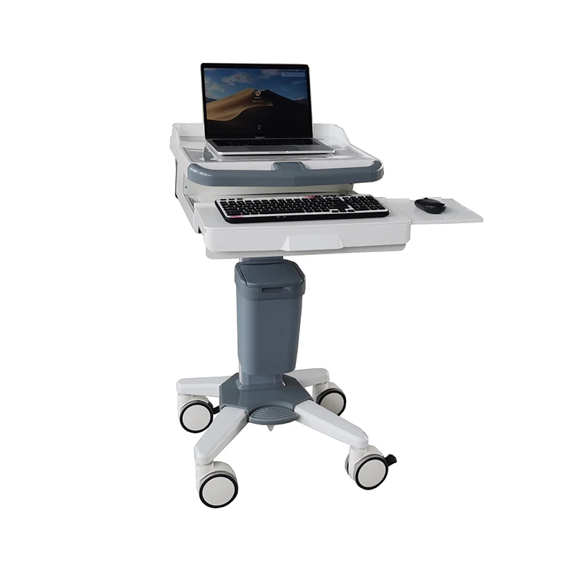 Manufacturer Hospital Furniture MK-PC01 Mobile Rolling Medical Computer Cart With Drawer For Hot sale