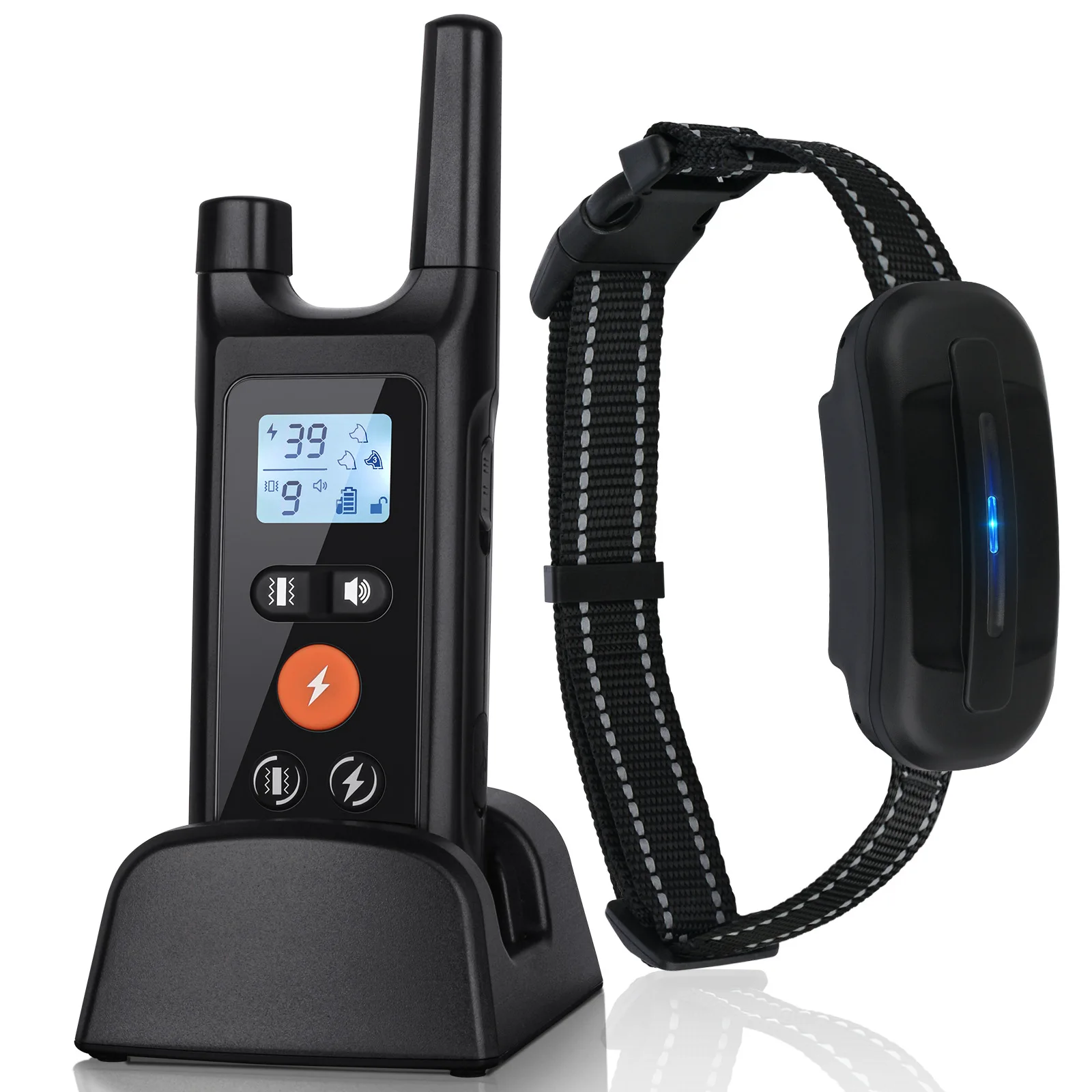 NEW Rechargeable IP7 Waterproof Remote Dog Training Collar Electronic Dog Shock Collar Electric Shock Collar for S M L Dogs