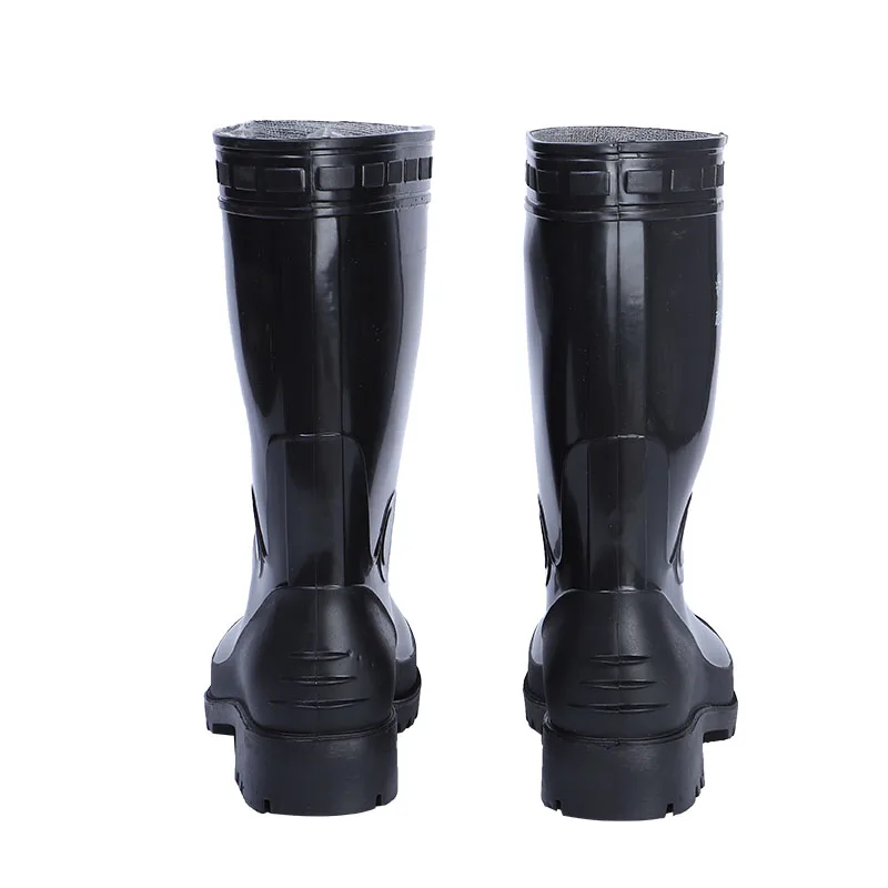2020 OEM wholesale black cheap safety waterproof pvc work rain boots for men