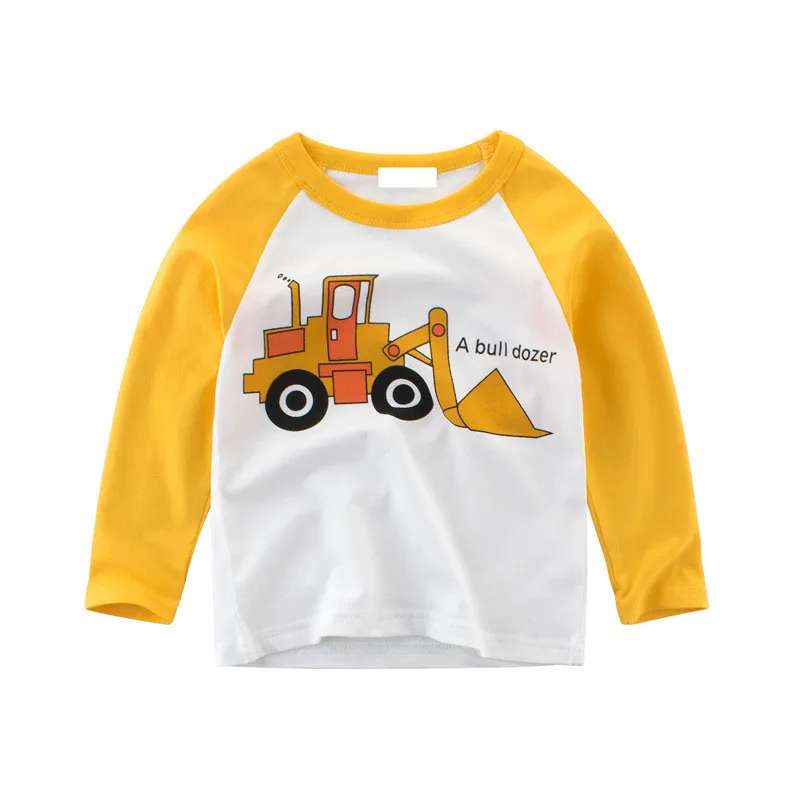 
2019 kids bottoming shirts cotton baby boy long-sleeved tops and blouses 