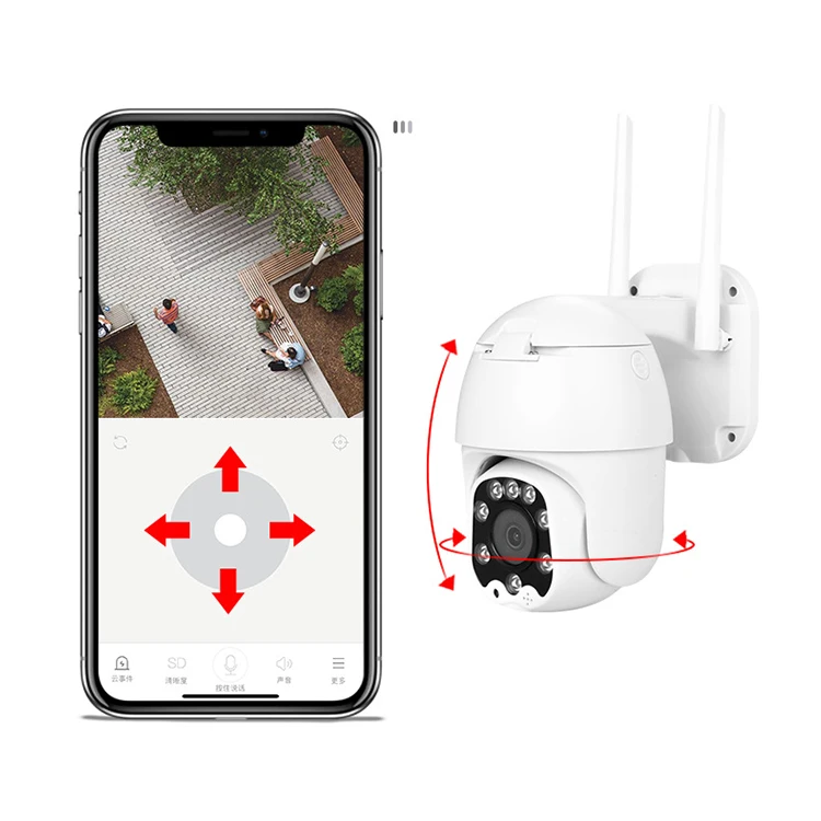 1080P полноцветный 5X оптическим приближением CCTV беспроводной открытый Wi-Fi безопасности PTZ IP камера