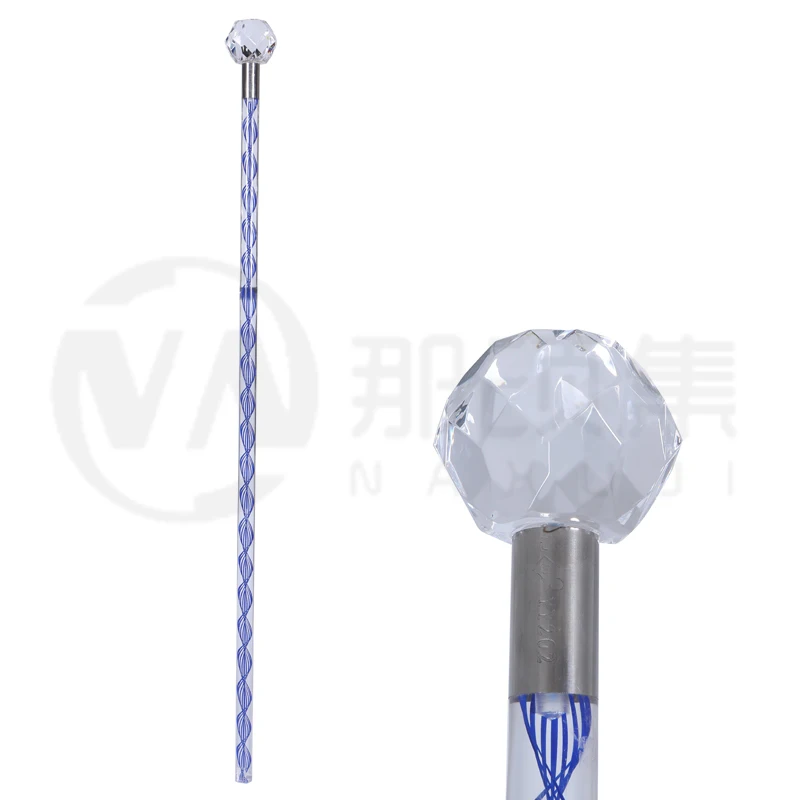 Acrylic cane with round head and twisted pattern dance stick holiday party decoration cosplay cane gentleman cane